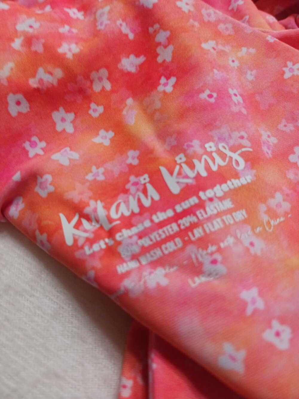 Excellent Condition Kulani Kinis Orange Flower Bikini READ LG TOP MEDIUM BOTTOM - Picture 5 of 5